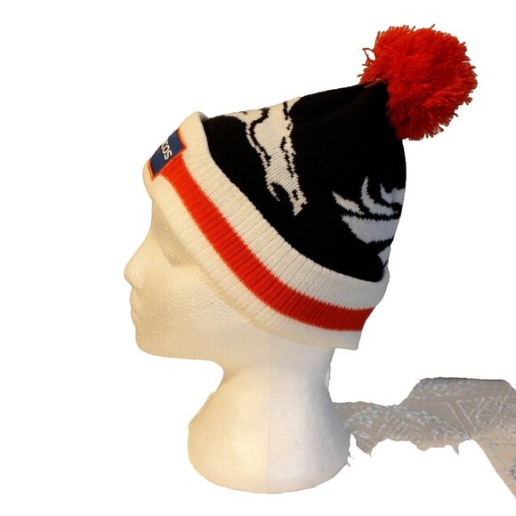 Denver Broncos Beanie Hat Cap Orange Cuffed Pom Pom Knit Football Bud Light - Picture 7 of 8